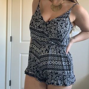 NWOT black and white romper!